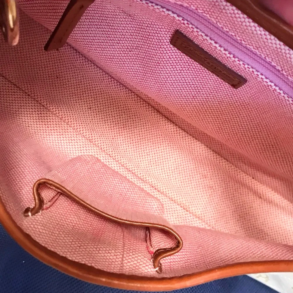Dooney & Bourke Signature Monogram Jacquard Crescent Hobo Bag Y2K